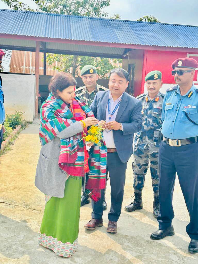 प्र.जि.अ. मीना अर्यालज्यूको स्वागत कार्यक्रम।